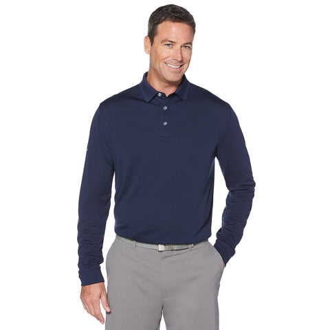 Custom Logo Callaway Men's Navy Long Sleeve Core Performance Polo