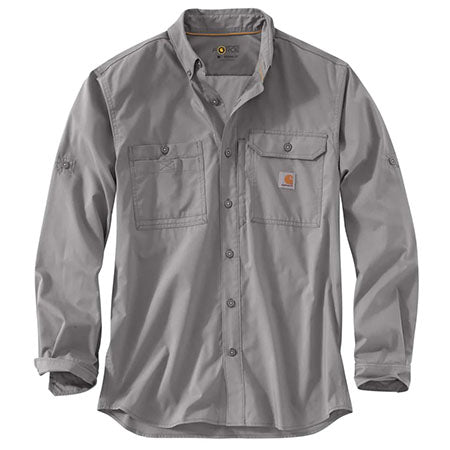 Custom Carhartt Men's Asphalt Force Ridgefield LS Shirt