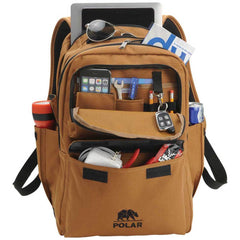 Carhartt Brown Signature Premium 17 Inch Computer Backpack Interior