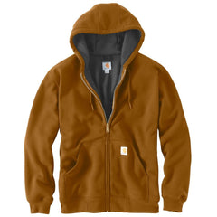 Carhartt Men's Brown Rutland Thermal-Lined Hooded Zip-Front Sweatshirt