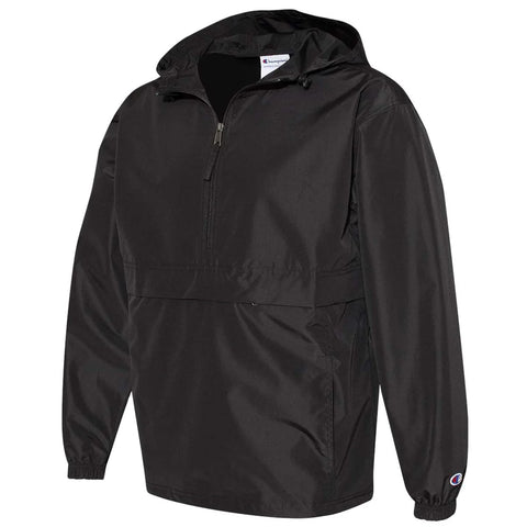 Custom Champion Men's Black Packable Jacket