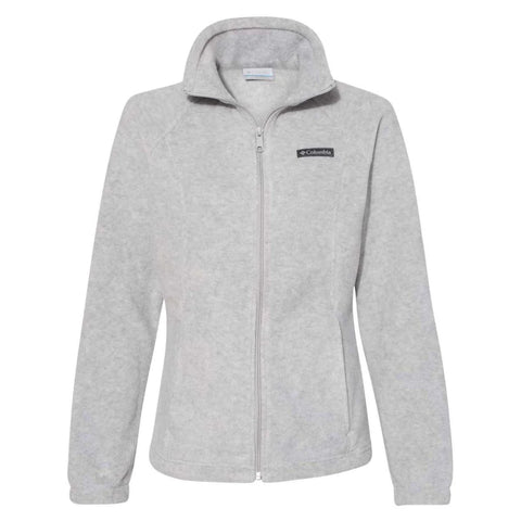 Custom Columbia Women's Cirrus Grey Heather Benton Springs Full-Zip Fleece