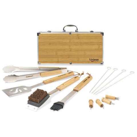 Custom Cuisinart Bamboo Bamboo 13 PC Grill Tool Set