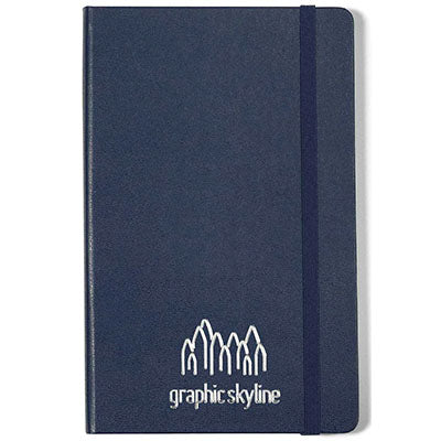 Custom Moleskine Navy Blue Hard Cover Ruled Large Notebook