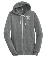 Alternative Apparel Men's Grey Rocky Eco-Fleece Full Zip Hoodie