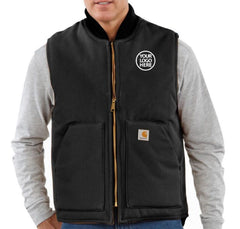 Custom Black Carhartt Duck Vest