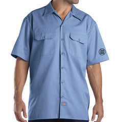 Dickies Men's Light Blue 5.25 oz. Short-Sleeve Work Shirt