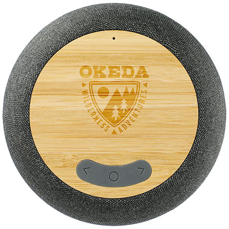 Custom Leed's Grey Fabric & Bamboo Speaker