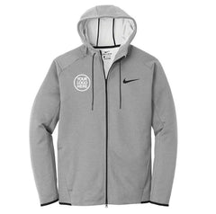 Nike Men's Grey Therma-FIT Textured Fleece Full-Zip Hoodie