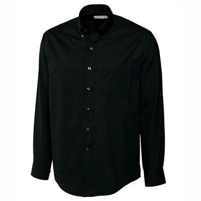 Custom Cutter & Buck Men's Black Easy Care Twill Dress Shirt