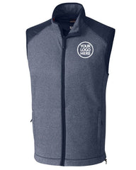 Cutter & Buck Men's Liberty Navy Cedar Park Full Zip Vest