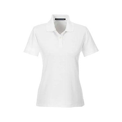 Custom Devon & Jones Women's White Drytec 20 Performance Polo