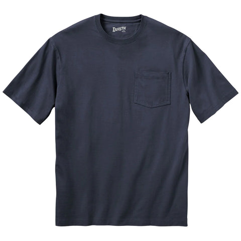 Custom Duluth Men's Navy Longtail Tee Short Sleeve Shirt with Pocket