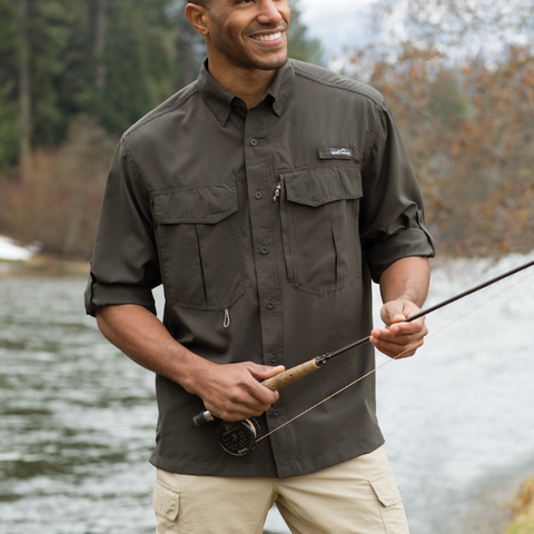 Eddie Bauer Long Sleeve Performance Fishing Shirt