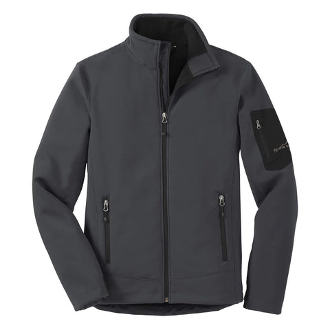 Branded Eddie Bauer Men's Grey Steel/Black Rugged Ripstop Softshell Jacket