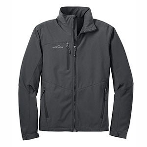 Custom Eddie Bauer Men's Grey Steel Softshell Jacket