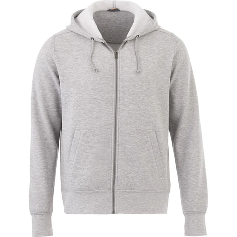 Custom Elevate Men's Heather Grey Cypress Fleece Zip Hoody