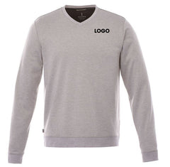 Elevate Men's Heather Grey Bromley Knit V-Neck