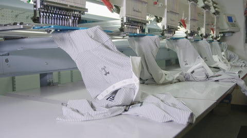 Embroidery Machine Embroidering Custom Shirts