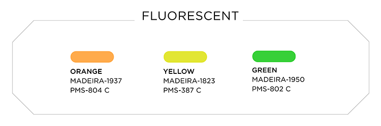 Fluorescent Pantone Thread Colour Options for Custom Embroidery on High Visibility Clothing