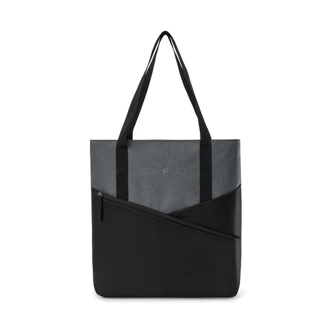 Custom Gemline Black Charcoal Heather Daily Commuter Computer Tote