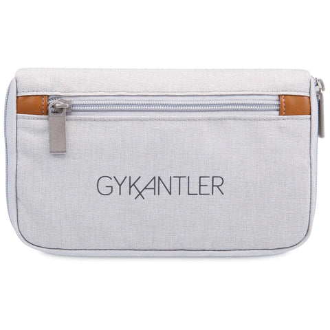 Custom Gemline Quiet Grey Heather Mobile Office Hybrid Toiletry Bag