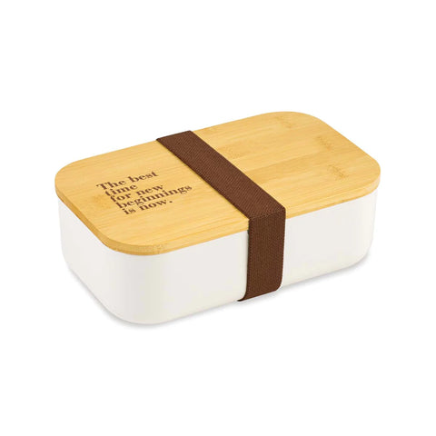 Custom Gemline White Satsuma Bento Lunch Box