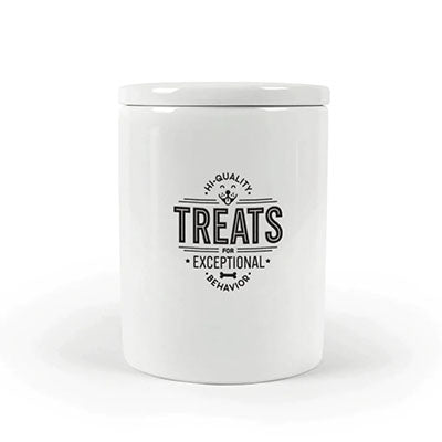 Branded Howligans White Ceramic Treat Jar "Hi-Quality"