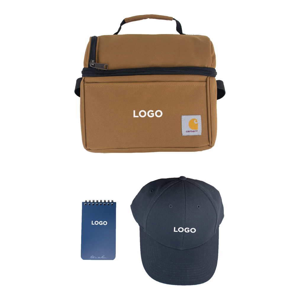 Add your company logo to great gifts for your hardworking employees with the Jack of All Trades gift set