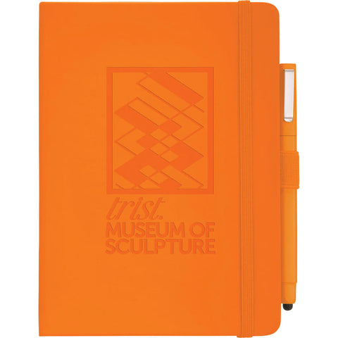 Custom JournalBooks Orange Vienna Hard Bound Notebook Bundle Set