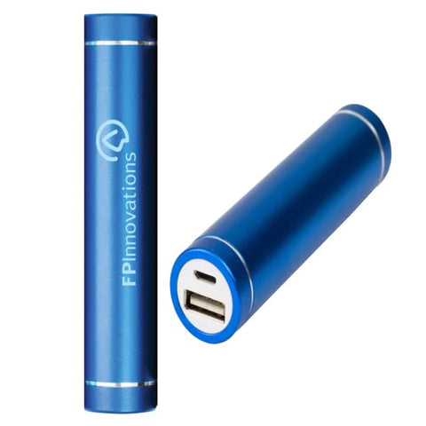 Laser-Engraved K & R Royal Blue Cylinder Power Bank