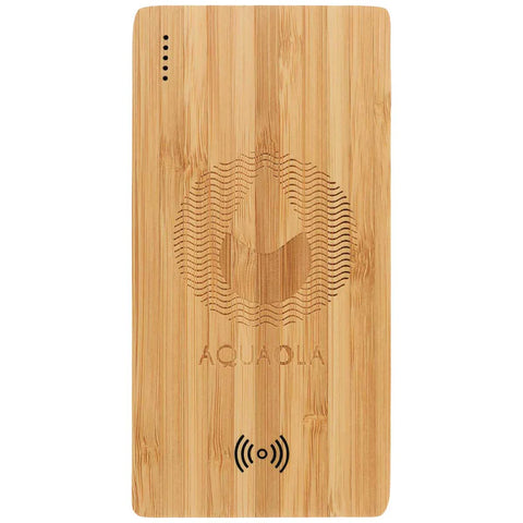 Laser-Engraved Leed's Wood Plank 5000 mAh Bamboo Wireless Power Bank