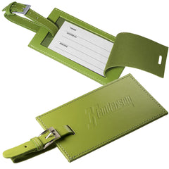 Debossed Leeman Lime Green Whitney Luggage Tag