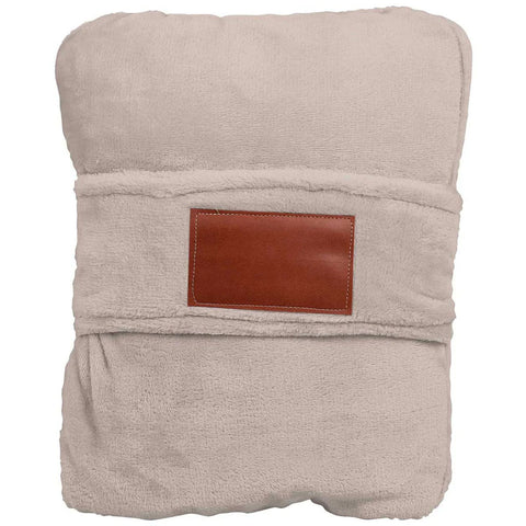 Custom Leeman Tan Duo Travel Pillow Blanket