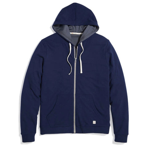 Custom Marine Layer Men's True Navy/Asphalt Signature Lined Zip Hoodie