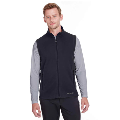 Corporate Marmot Men's Black Rocklin Fleece Vest