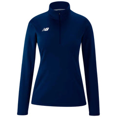 Custom New Balance Women's Navy Thermal Half Zip