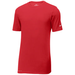 Custom Nike Men's Gym Red Dri-FIT Cotton/Poly Tee