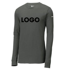 Nike Men's Anthracite Core Cotton Long Sleeve Tee