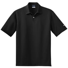 Custom Nike Men's Black Dri-FIT Short Sleeve Pebble Texture Polo