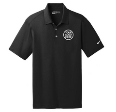 Custom Nike Men's Black Dri-FIT Short Sleeve Vertical Mesh Polo