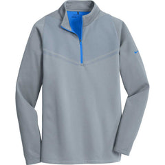 Nike Men's Cool Grey and Blue Therma-FIT Hypervis Half Zip Cover-Up