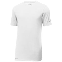 Nike Men's White Dri-FIT Cotton and Poly Tee