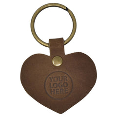 Custom Debossed Leather Promotional Keychain