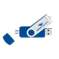 Norwood Blue On The Go USB Flash Drive- 4 GB