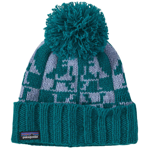 Branded Patagonia Penguin Squawk-Belay Blue Snowbelle Beanie