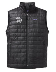 Men's Black Patagonia Nano Puff Vest with Custom Embroidered Logo