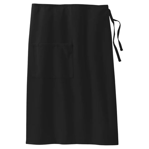 Custom Port Authority Black Easy Care Full Bistro Apron with Stain Release