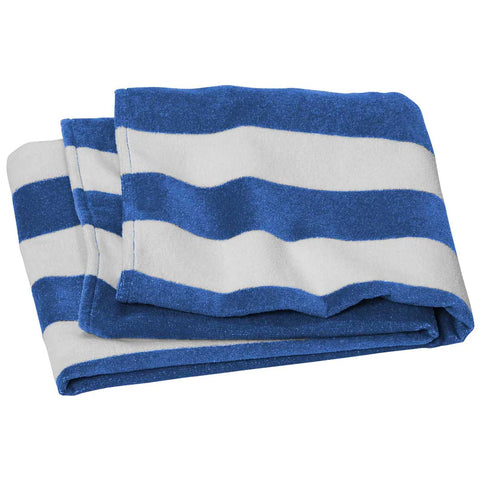 Embroiderd Port Authority Royal Value Cabana Stripe Beach Towel