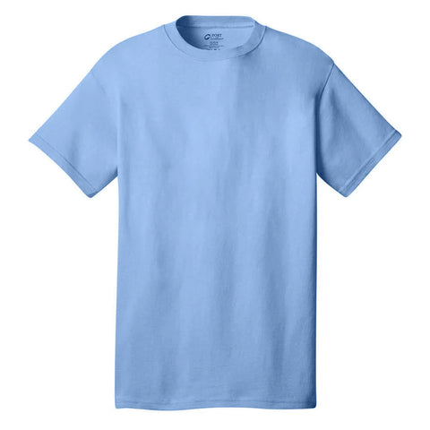 Custom Port & Company Men's Light Blue Essential T-Shirt